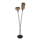 Vloerlamp Serene sienna bruin - 2-lichts, 174 cm hoog