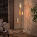 Floor lamp Serene switch tiered beige - 2+3-light, 170 cm high