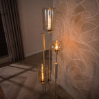 Floor lamp Serene switch tiered beige - 2+3-light, 170 cm high