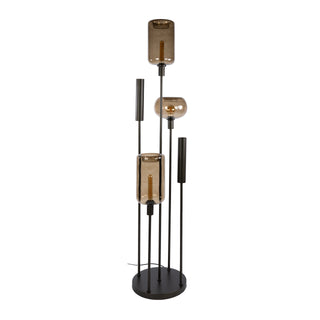 Vloerlamp Serene switch getrapt sienna bruin - 2+3-lichts, 170 cm hoog