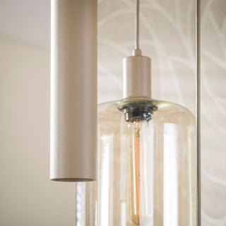 Pendant lamp Serene tiered beige - 5-light, diameter 50 cm