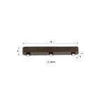 Plafonnier Bar brun sienna - 3 lumières, largeur 75 cm