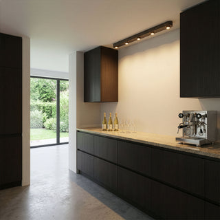 Plafondlamp Bar sienna bruin - 5-lichts, 135 cm breed