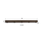 Plafondlamp Bar sienna bruin - 5-lichts, 135 cm breed