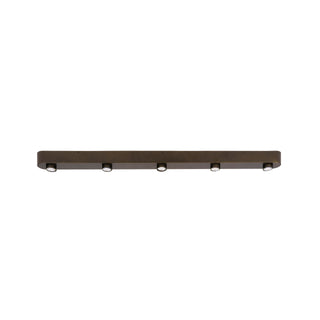 Plafondlamp Bar sienna bruin - 5-lichts, 135 cm breed
