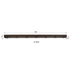 Ceiling lamp Bar sienna brown - 7-light, 195 cm wide