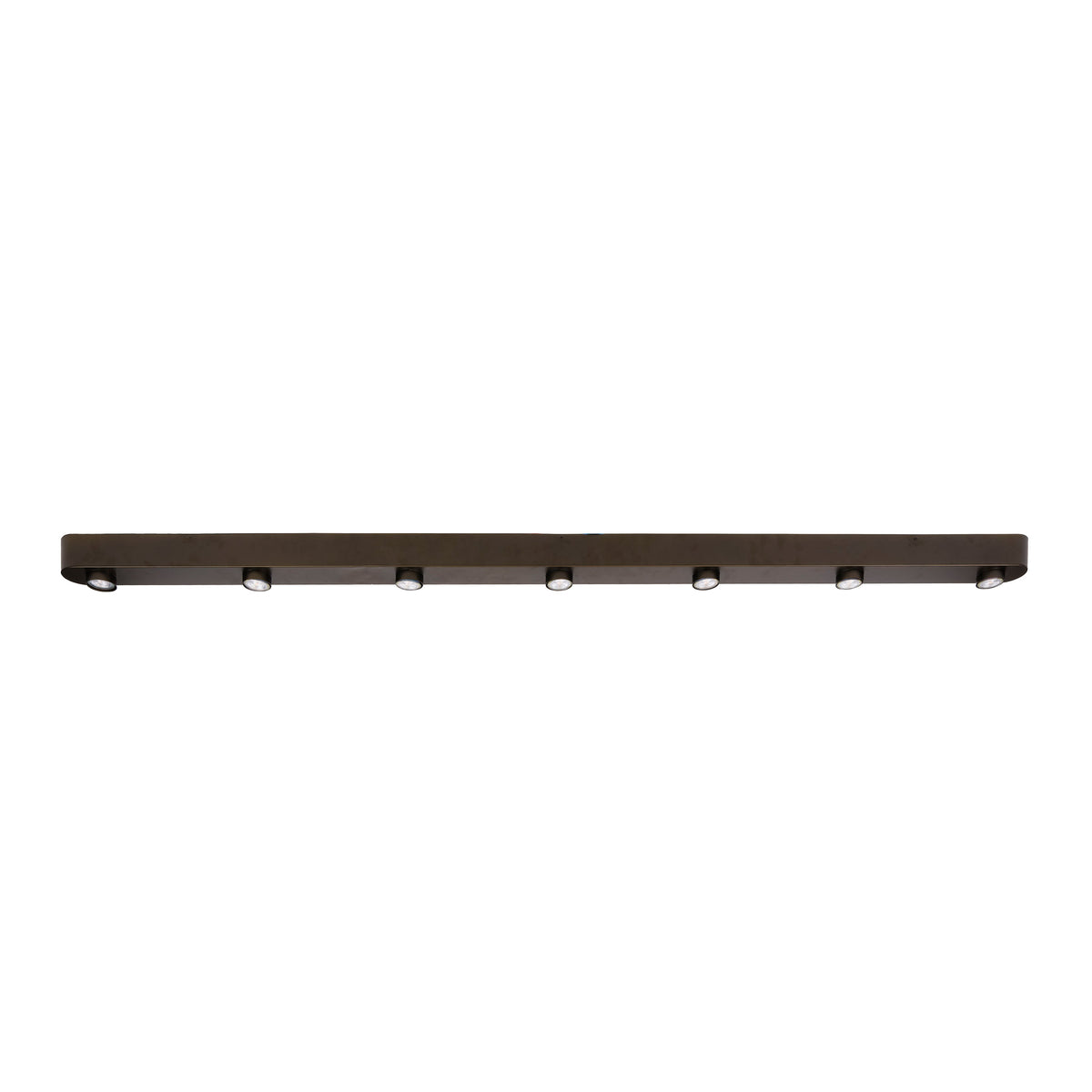 Ceiling lamp Bar sienna brown - 7-light, 195 cm wide