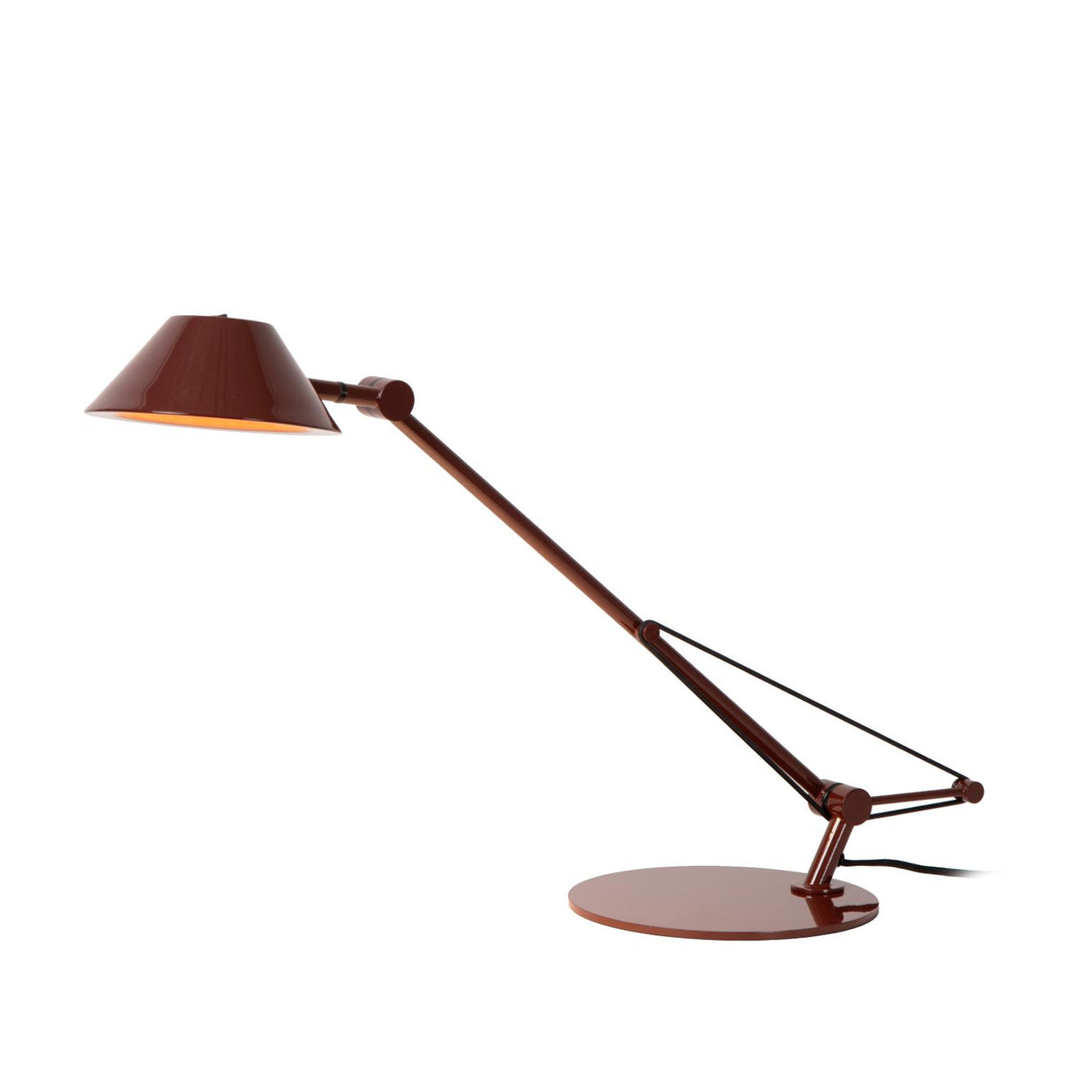Lucide - TERRY - Lampe de bureau - LED - 1x8W 3000K - Bordeaux - IP20