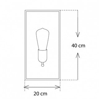Wandlamp buiten Vitrine Wall 1L Normal, chroom