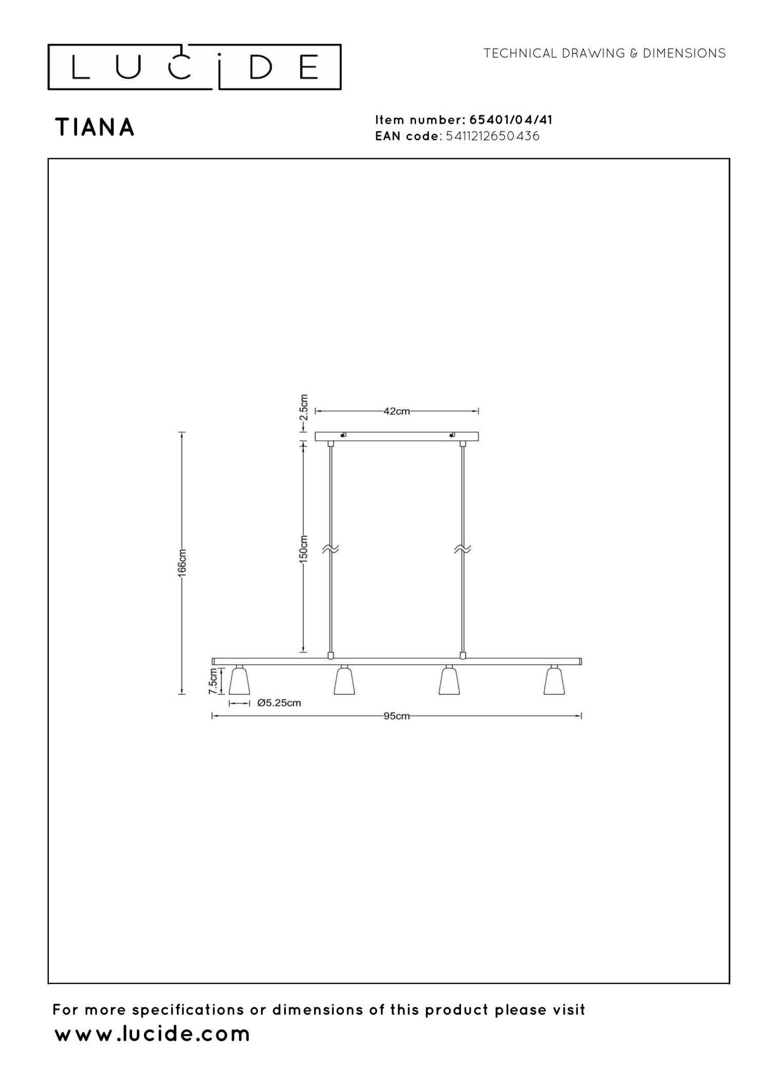 TIANA - Hanglamp - 4xGU10 - Taupe | Essential