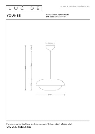 YOUNES - Hanglamp - Ø 40 cm - 1xE27 - Taupe | Essential