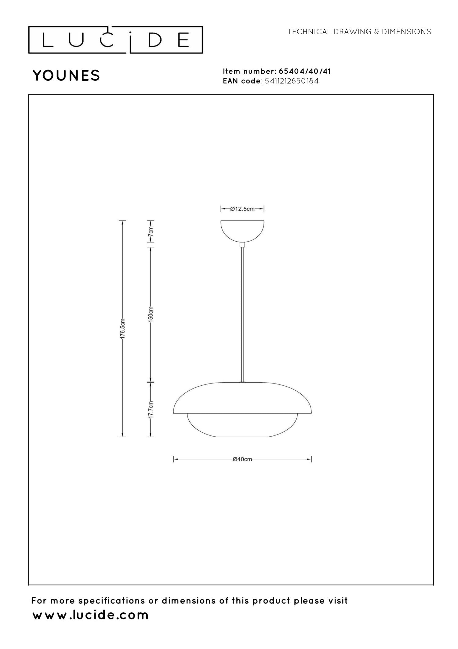 YOUNES - Hanglamp - Ø 40 cm - 1xE27 - Taupe | Essential