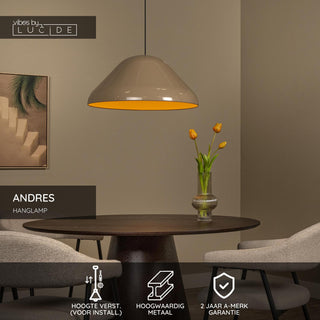 ANDRES - Suspension - Ø 56 cm - 1xE27 - Taupe | Vibes