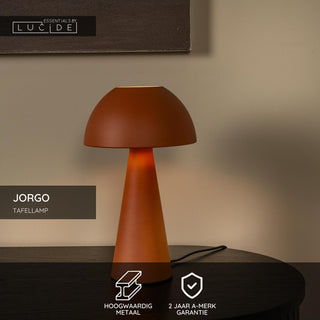 JORGO - Tafellamp - Ø 20 cm - 1xE27 - Terracotta | Essential