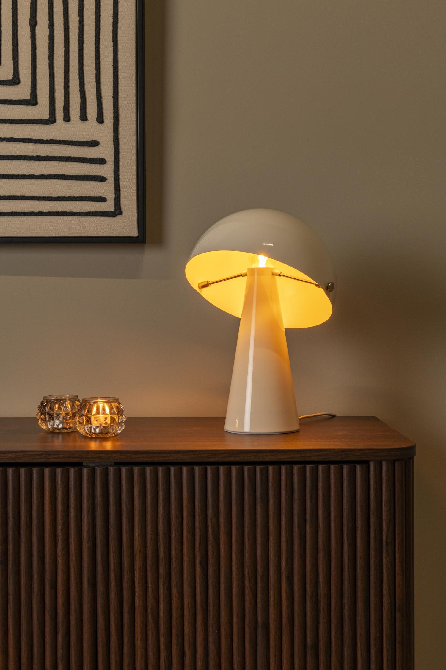 BARONE - Lampe de table - Ø 23 cm - 1xE27 - Beige | Vibes