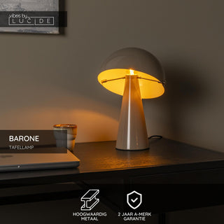 BARONE - Lampe de table - Ø 23 cm - 1xE27 - Taupe | Vibes