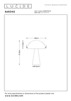 BARONE - Lampe de table - Ø 38 cm - 1xE27 - Taupe | Vibes