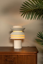 YINDRA - Tafellamp - Ø 17,5 cm - 1xE27 - Beige | Vibes