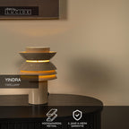 YINDRA - Lampe de table - Ø 17,5 cm - 1xE27 - Taupe | Vibes