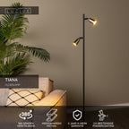 TIANA - Floor lamp - 2xGU10 - Champagne colour | Essential