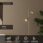 TIANA - Lampadaire - 2xGU10 - Taupe | Essential