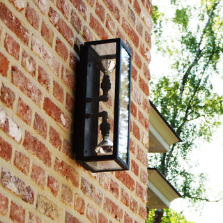 Wandlamp buiten Vitrine Up & Down, geborsteld nikkel