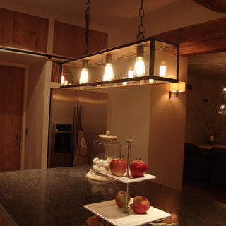Suspension Vitrine Suspension Long Chain 3L, nickel brossé