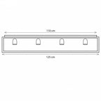 Plafonnier Vitrine Plafonnier Long 4L, bronze