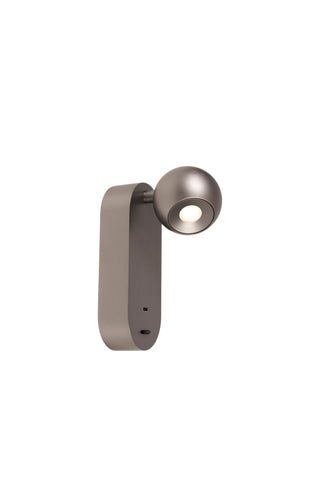 MONTANA - Wandlamp - LED - CCT - 1x6,3W 2700K/4000K - Met USB oplaadpunt - Grijs ijzer