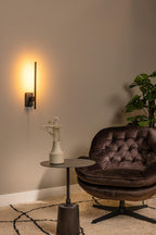 FINAN - Wandlamp - LED - 1x6W 2700K - Met USB oplaadpunt - Zwart