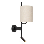 MAGIC - Wandlamp - 1xE27 - Met USB oplaadpunt - Zwart