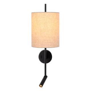 MAGIC - Wandlamp - 1xE27 - Met USB oplaadpunt - Zwart