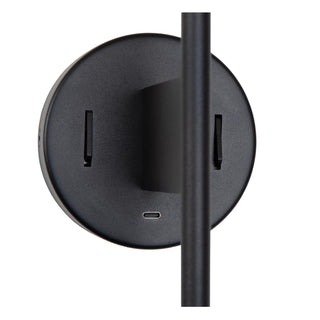 MAGIC - Wandlamp - 1xE27 - Met USB oplaadpunt - Zwart