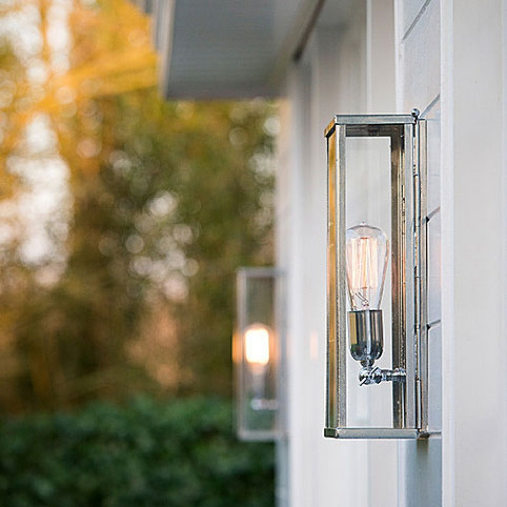 Wandlamp buiten Vitrine Wall 1L Normal, geborsteld nikkel