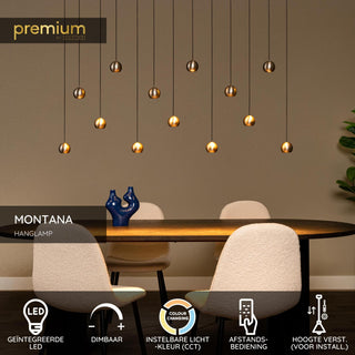 MONTANA - Pendant light - LED Dimmable - CCT - 13x5,7W 2700K/4000K - Suitable for voids and high ceilings - Iron grey