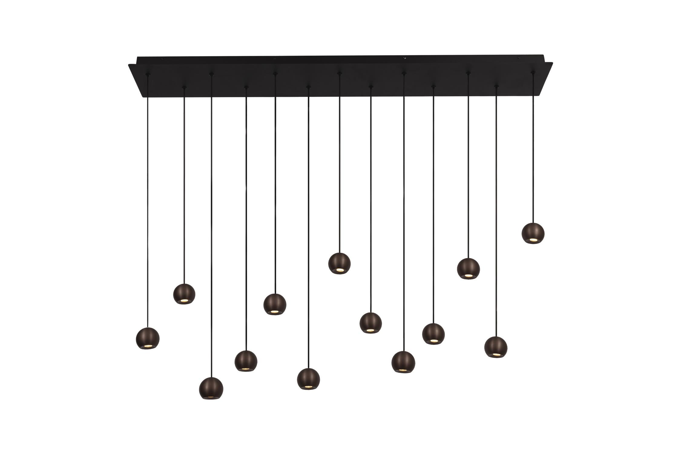 MONTANA - Suspension - LED Dimmable - CCT - 13x5,7W 2700K/4000K - Convient aux vides et plafonds hauts - Café