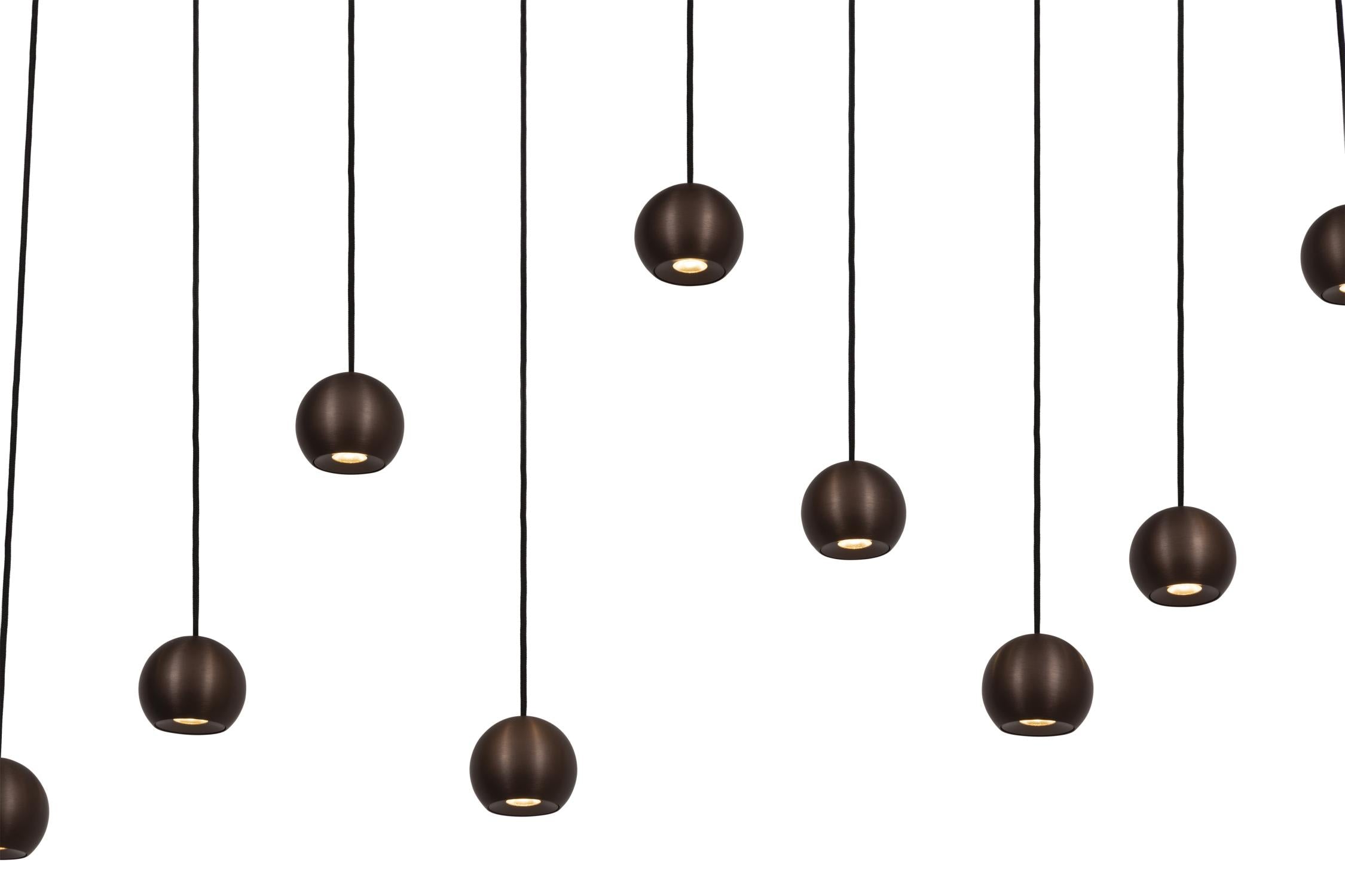 MONTANA - Suspension - LED Dimmable - CCT - 13x5,7W 2700K/4000K - Convient aux vides et plafonds hauts - Café