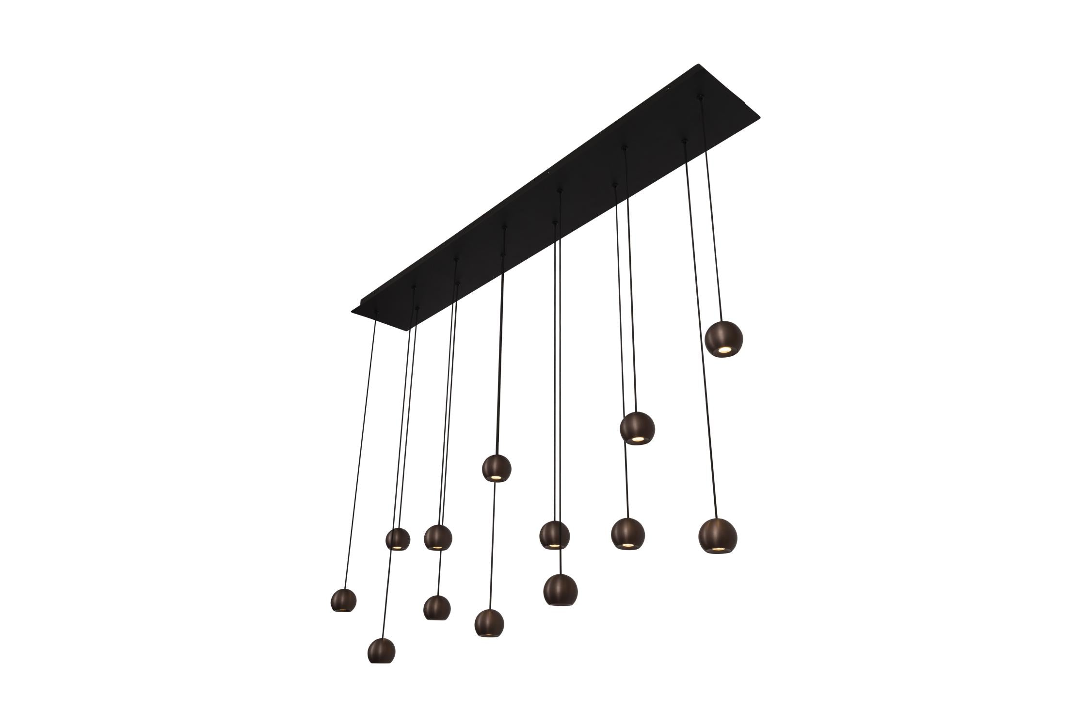 MONTANA - Suspension - LED Dimmable - CCT - 13x5,7W 2700K/4000K - Convient aux vides et plafonds hauts - Café