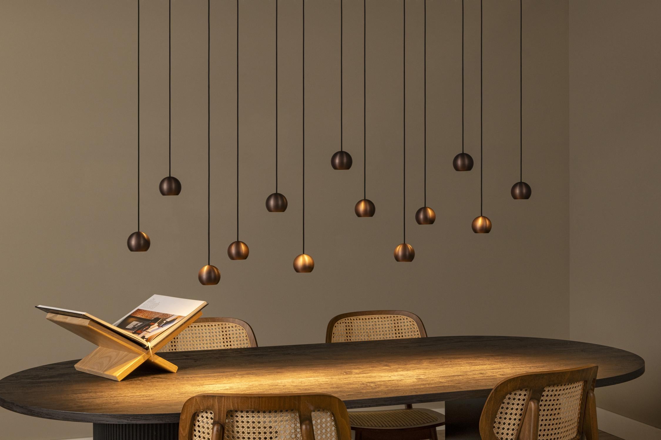 MONTANA - Suspension - LED Dimmable - CCT - 13x5,7W 2700K/4000K - Convient aux vides et plafonds hauts - Café