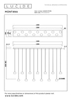 MONTANA - Suspension - LED Dimmable - CCT - 13x5,7W 2700K/4000K - Convient aux vides et plafonds hauts - Café