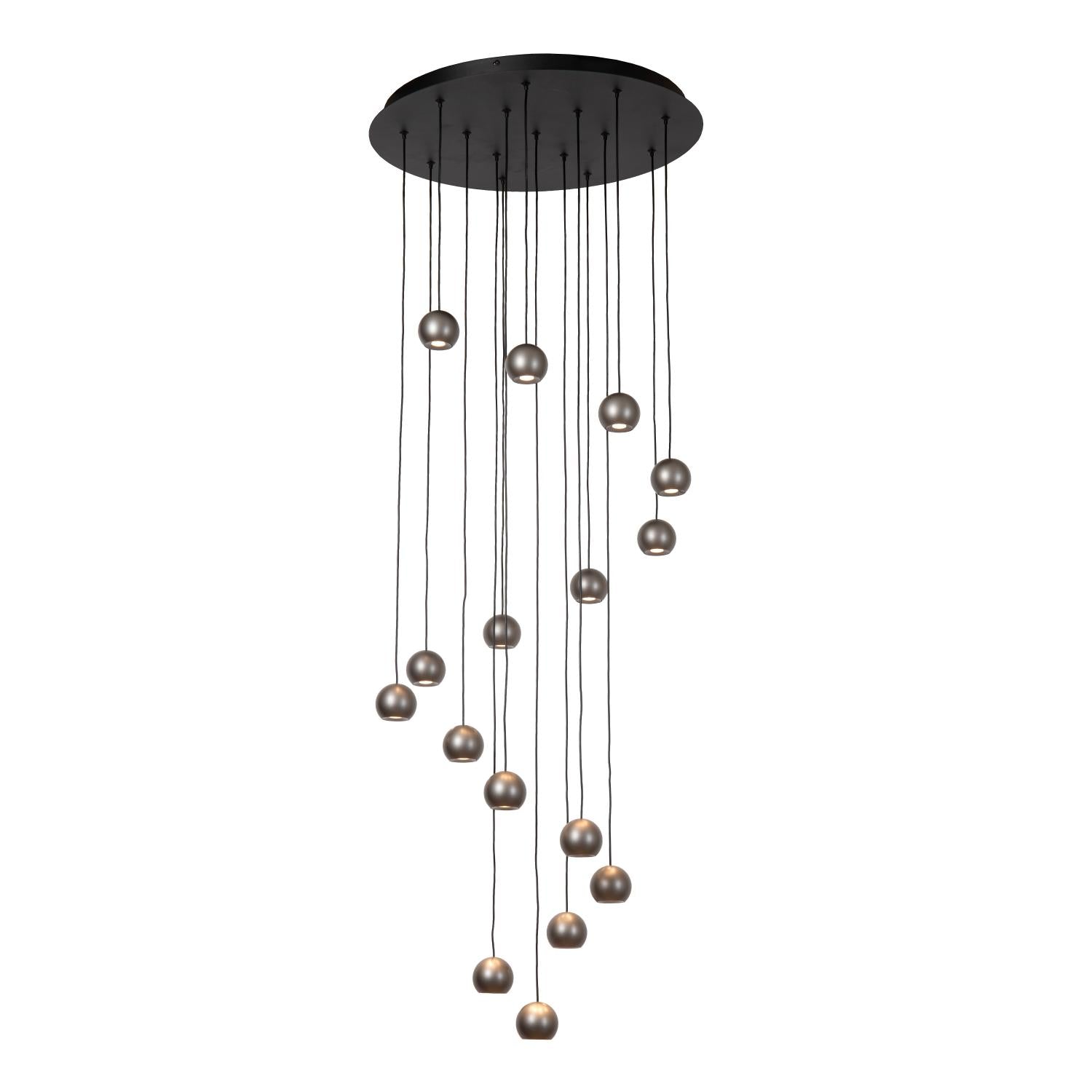 MONTANA - Pendant light - LED Dimmable - CCT - 16x5,7W 2700K/4000K - Suitable for voids and high ceilings - Iron grey