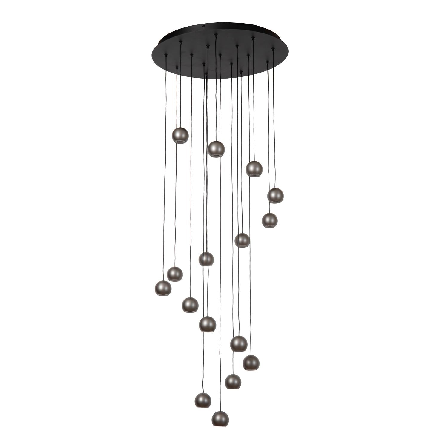 MONTANA - Pendant light - LED Dimmable - CCT - 16x5,7W 2700K/4000K - Suitable for voids and high ceilings - Iron grey