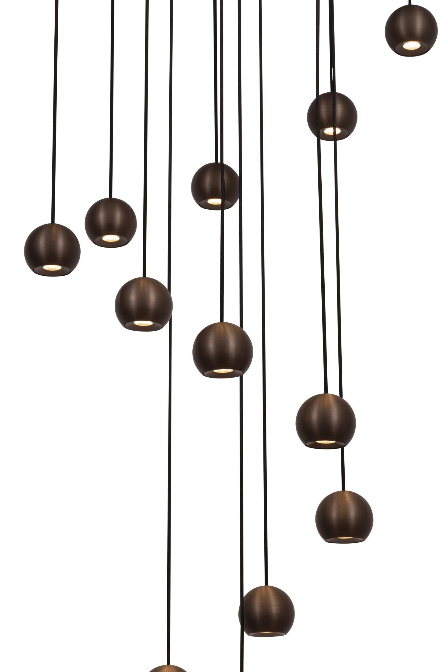 MONTANA - Pendant light - LED Dimmable - CCT - 16x5,7W 2700K/4000K - Suitable for voids and high ceilings - Coffee