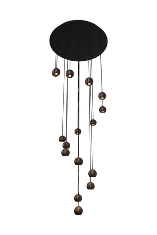 MONTANA - Pendant light - LED Dimmable - CCT - 16x5,7W 2700K/4000K - Suitable for voids and high ceilings - Coffee