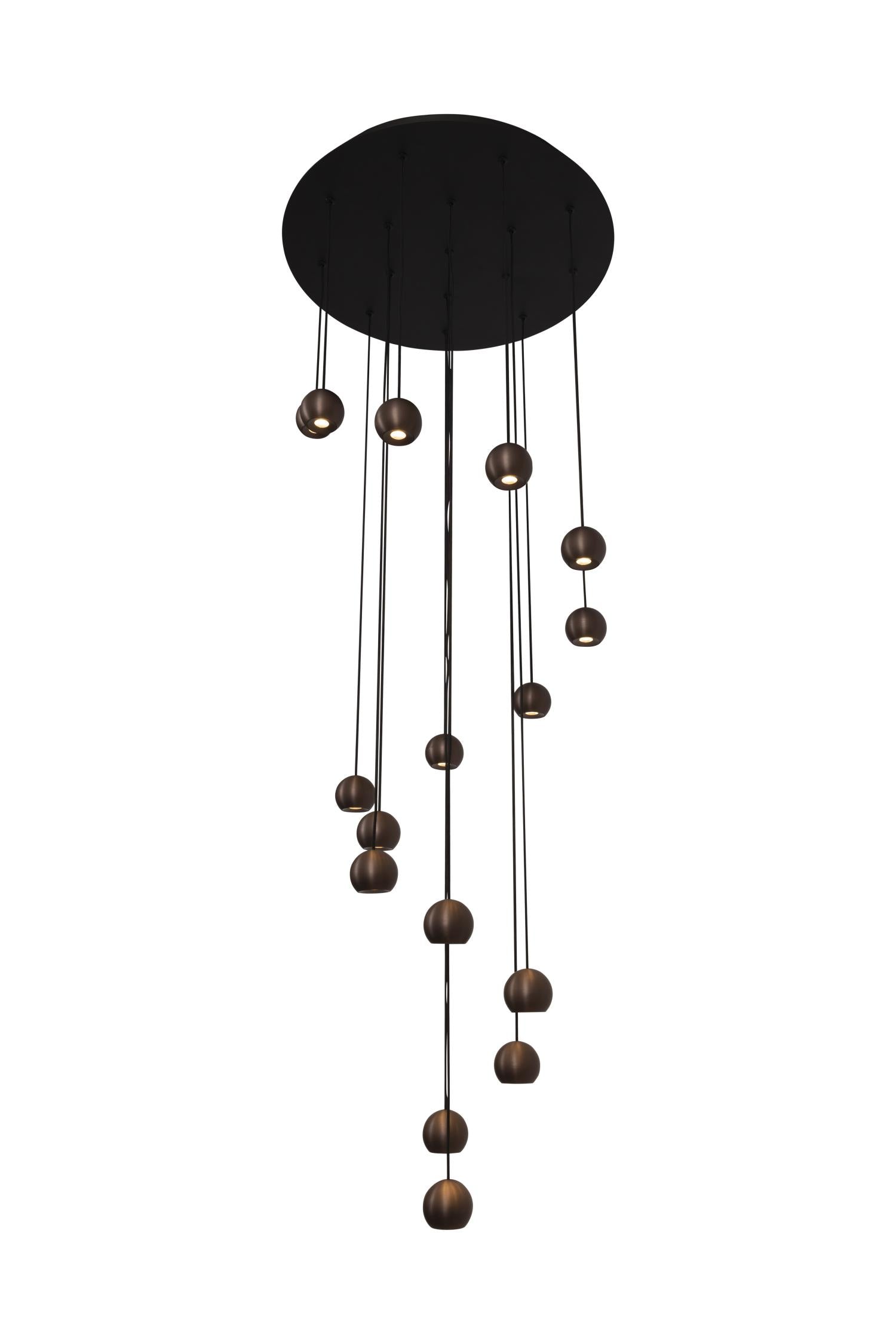 MONTANA - Pendant light - LED Dimmable - CCT - 16x5,7W 2700K/4000K - Suitable for voids and high ceilings - Coffee