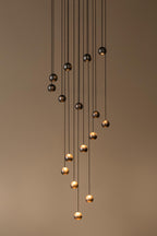 MONTANA - Pendant light - LED Dimmable - CCT - 16x5,7W 2700K/4000K - Suitable for voids and high ceilings - Coffee