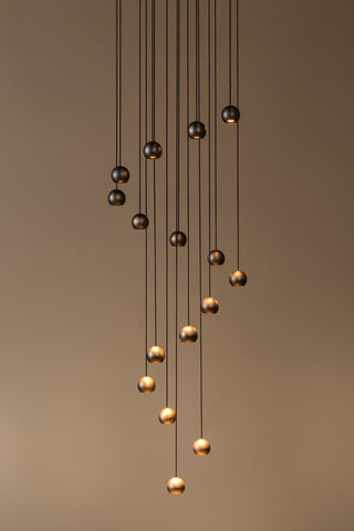 MONTANA - Pendant light - LED Dimmable - CCT - 16x5,7W 2700K/4000K - Suitable for voids and high ceilings - Coffee