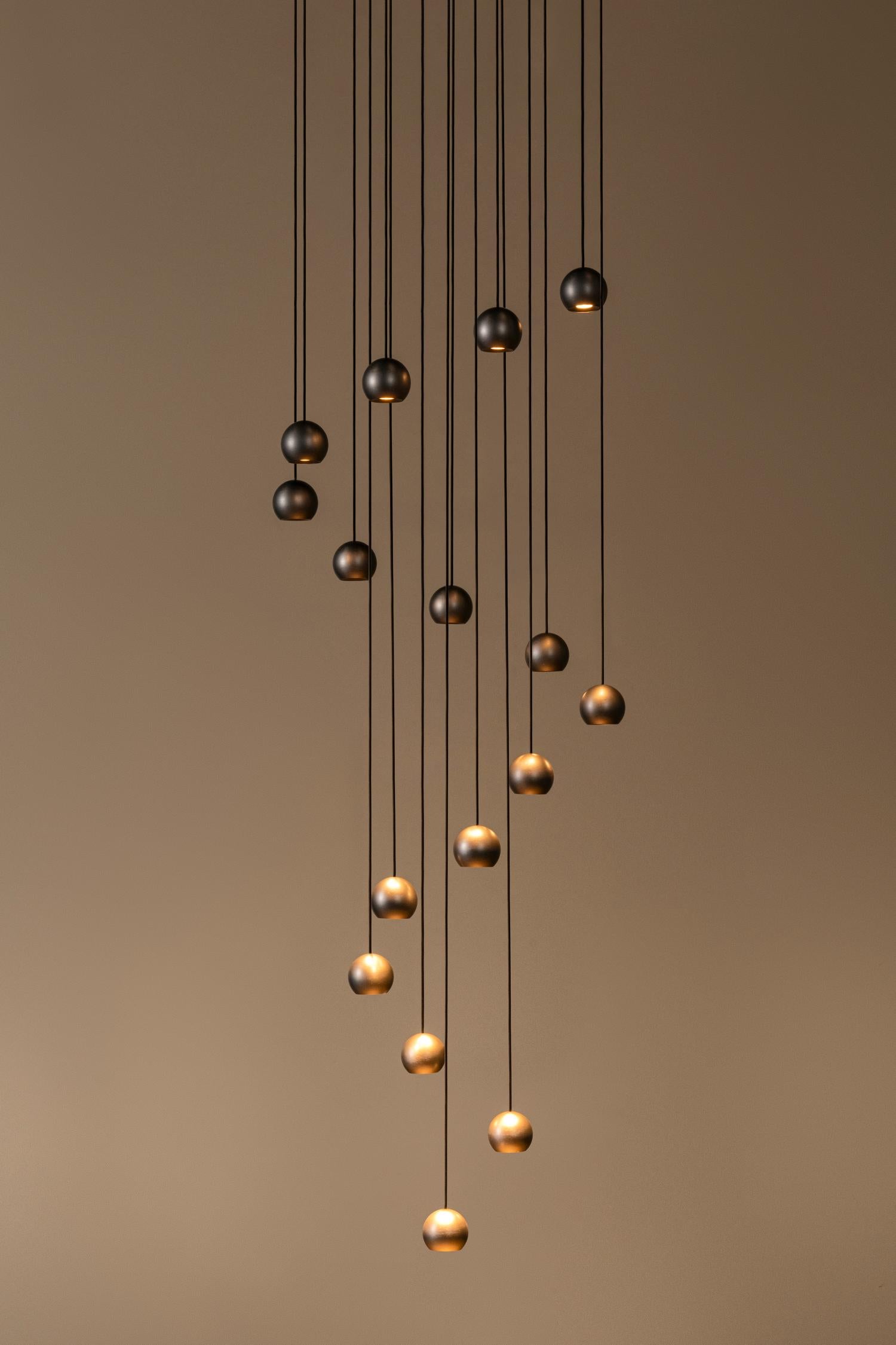 MONTANA - Pendant light - LED Dimmable - CCT - 16x5,7W 2700K/4000K - Suitable for voids and high ceilings - Coffee