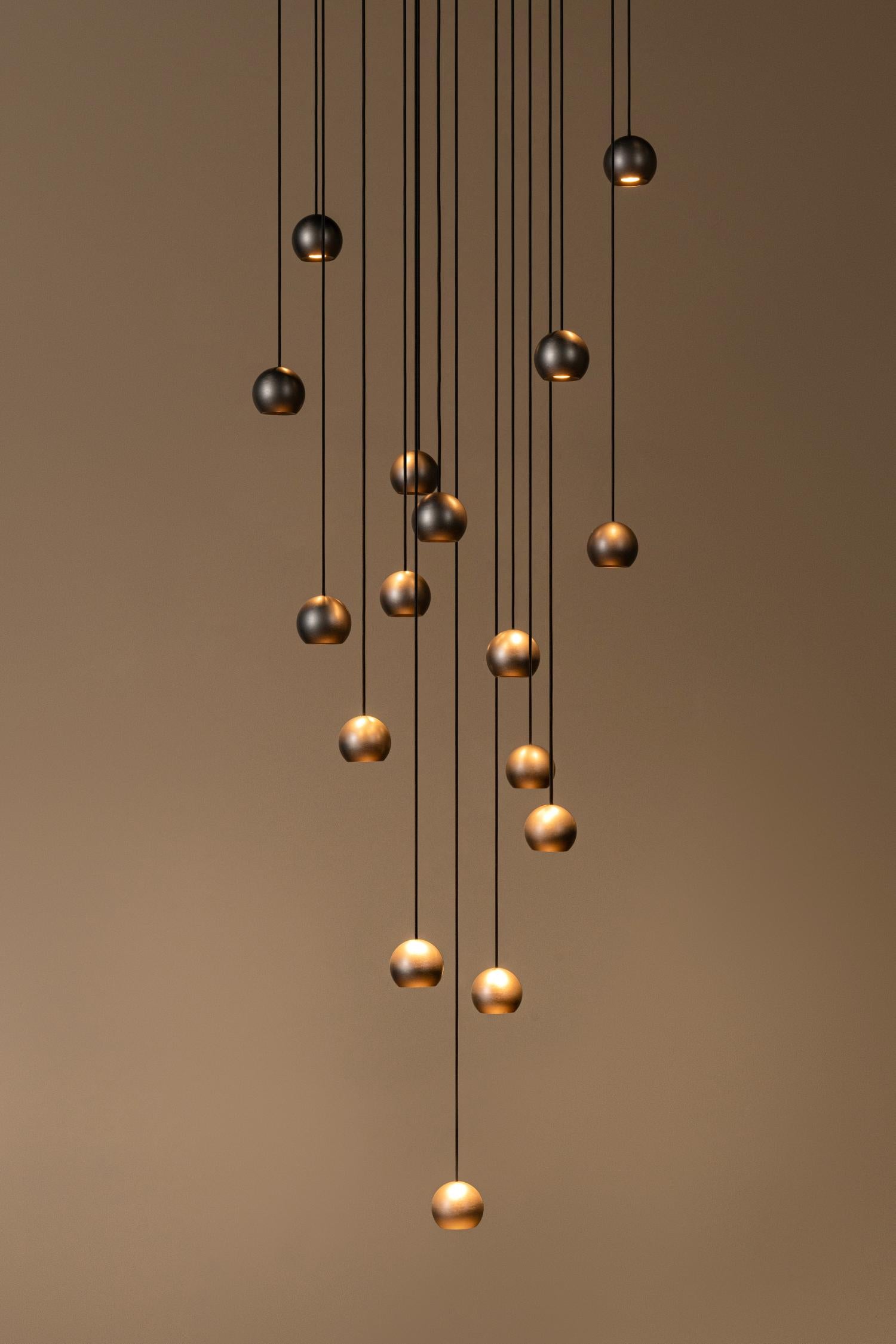 MONTANA - Pendant light - LED Dimmable - CCT - 16x5,7W 2700K/4000K - Suitable for voids and high ceilings - Coffee
