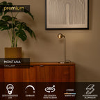 MONTANA - Lampe de table - LED Dimmable - 1x5W 2700K - Gris fer